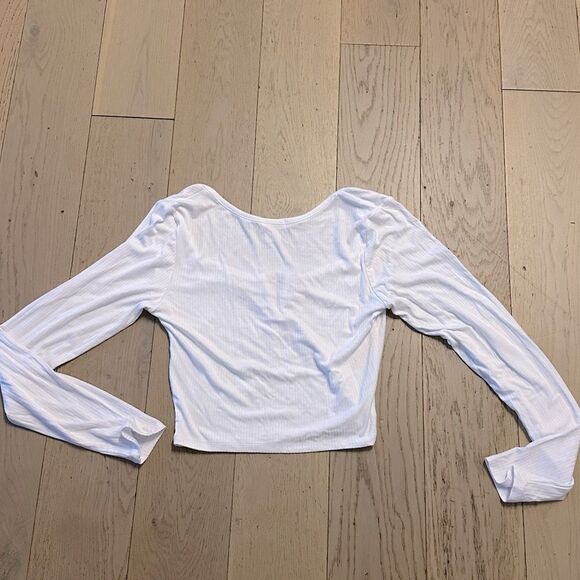 Anaya Ribbed Top - White/ NWOT - Picture 5 of 5